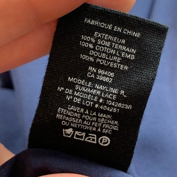 Theory Nayline Embroidered Navy Lace Dress - Picture 10 of 14